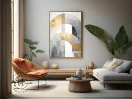 Art Deco Elegance: Gold and Silver Abstraction