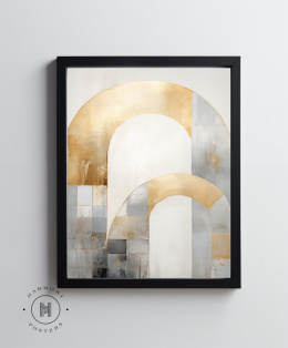 Art Deco Elegance: Gold and Silver Abstraction