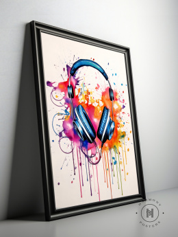 Muzyka Kolorów: Słuchawki w Technice Akwareli