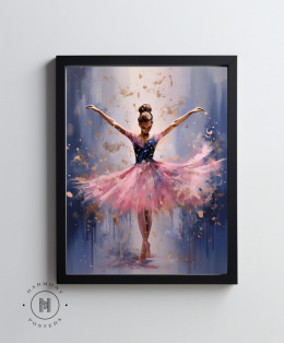 Dancing ballerina in a pink tutu