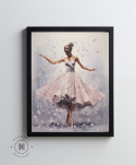 Piękna balerina w różowej sukience