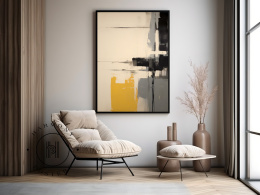 Abstract with yellow accents