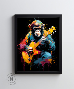 Monkey with a guitar