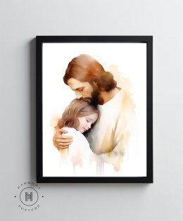 Objęcia Nadziei - Jezus przytulający dziewczynkę