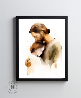 Miłość Boska - Jezus przytulający chłopca