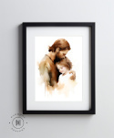 Miłość, Która Przytula - Jezus przytulający chłopca