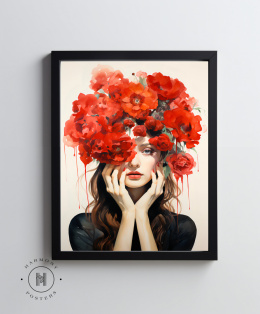 Woman Adorned with Poppies