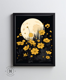 Kwiaty w księżycu